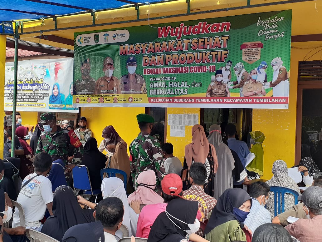 Pustu Seberang Tembilahan Laksanakan Vaksinasi