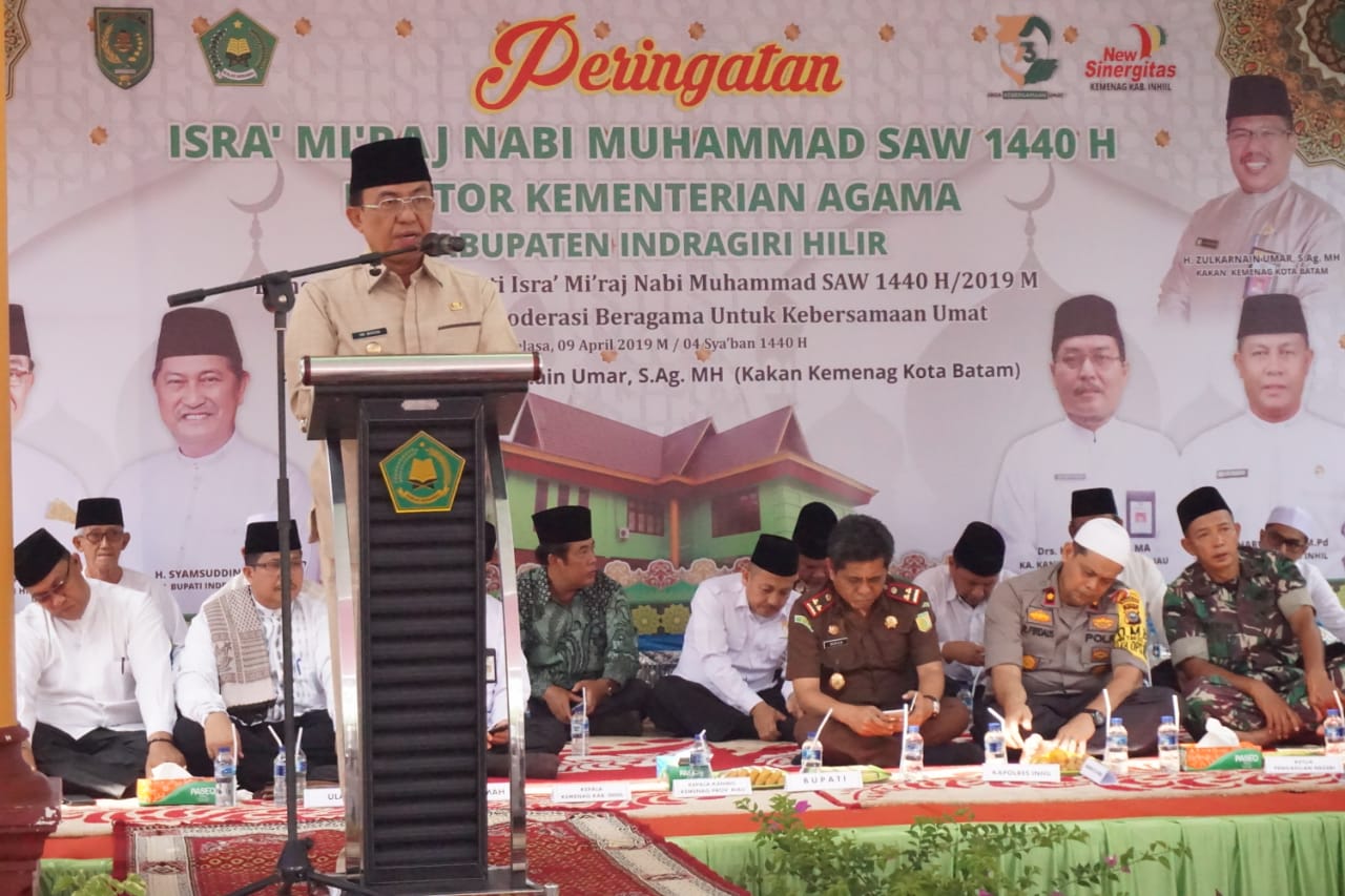 Bupati Hadiri Peringatan Isra' Dan Mi'raj Nabi Muhammad SAW 1440 H