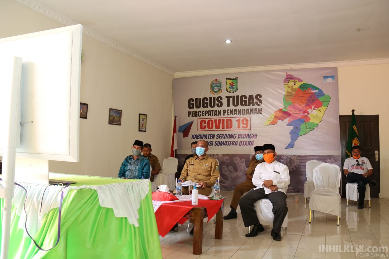Bupati Sergai Video Konferensi dengan Mentan RI dan Gubsu