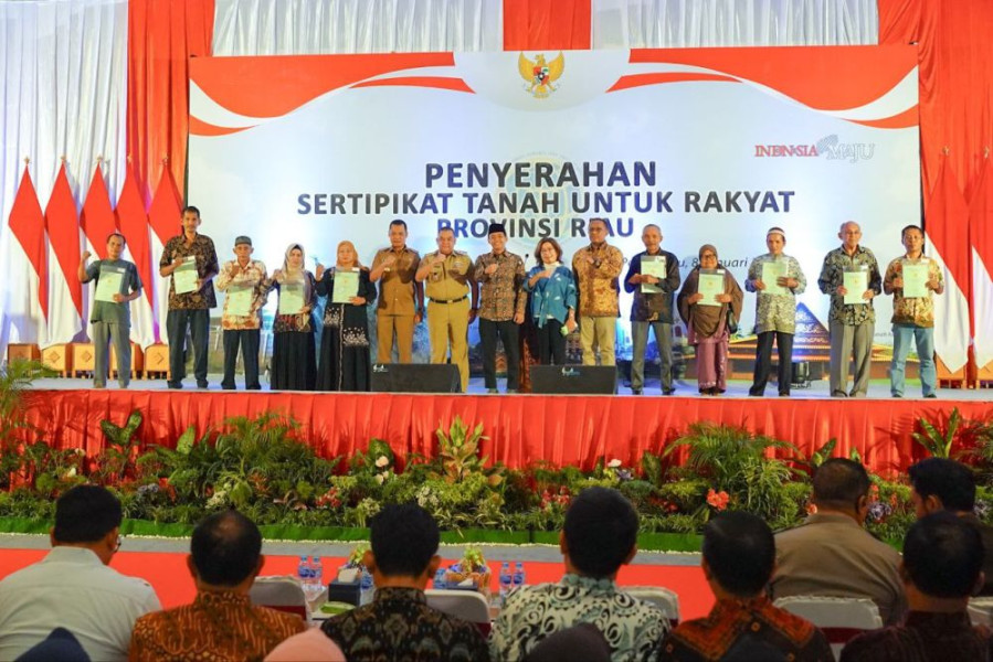 500 Warga Pekanbaru, Terima Sertifikat Tanah, Ini kata Kakanwil BPN Riau