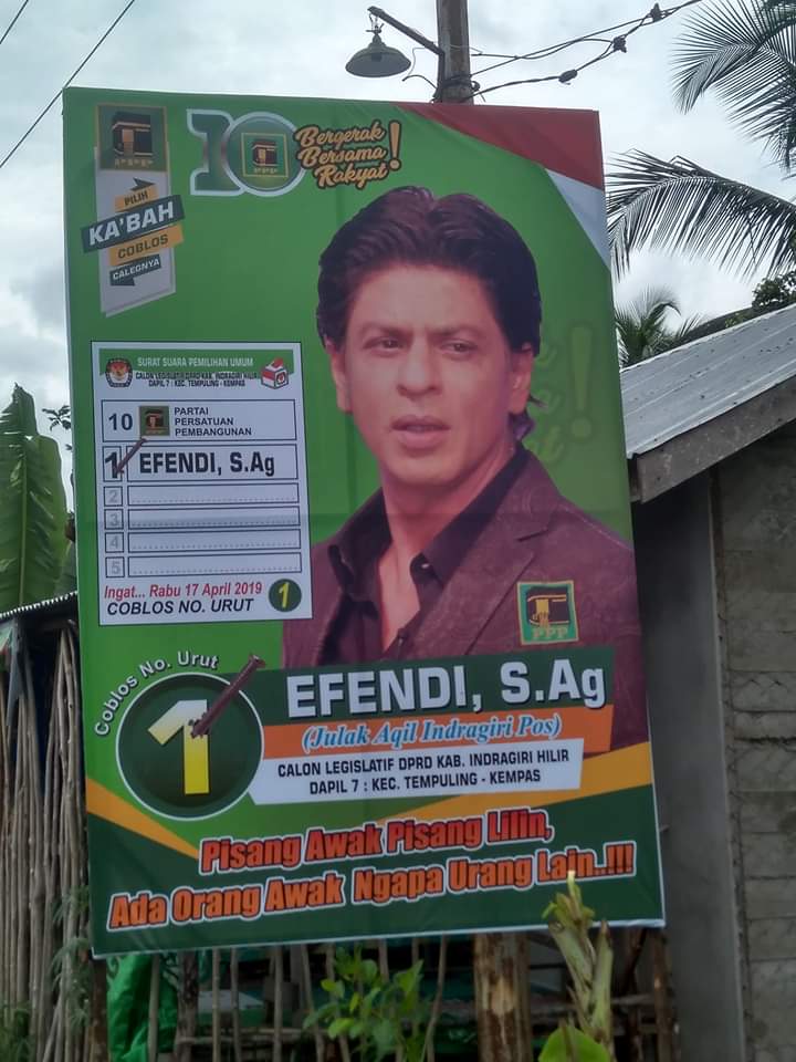 Viral! Shahrukh Khan 'Nyaleg' di Inhil