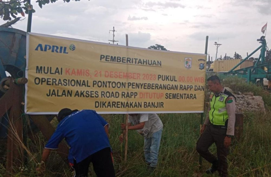 Level Air Sungai Kampar Meningkat, Besok Jalan Koridor RAPP Ditutup Sementara
