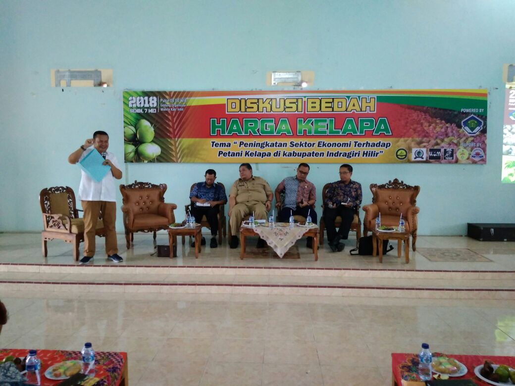 Pemda Inhil Hadiri Diskusi Bedah Harga Kelapa