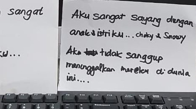 Sekeluarga Tewas Tertembak, Surat di TKP: Aku sudah sangat lelah... Maafkan aku..
