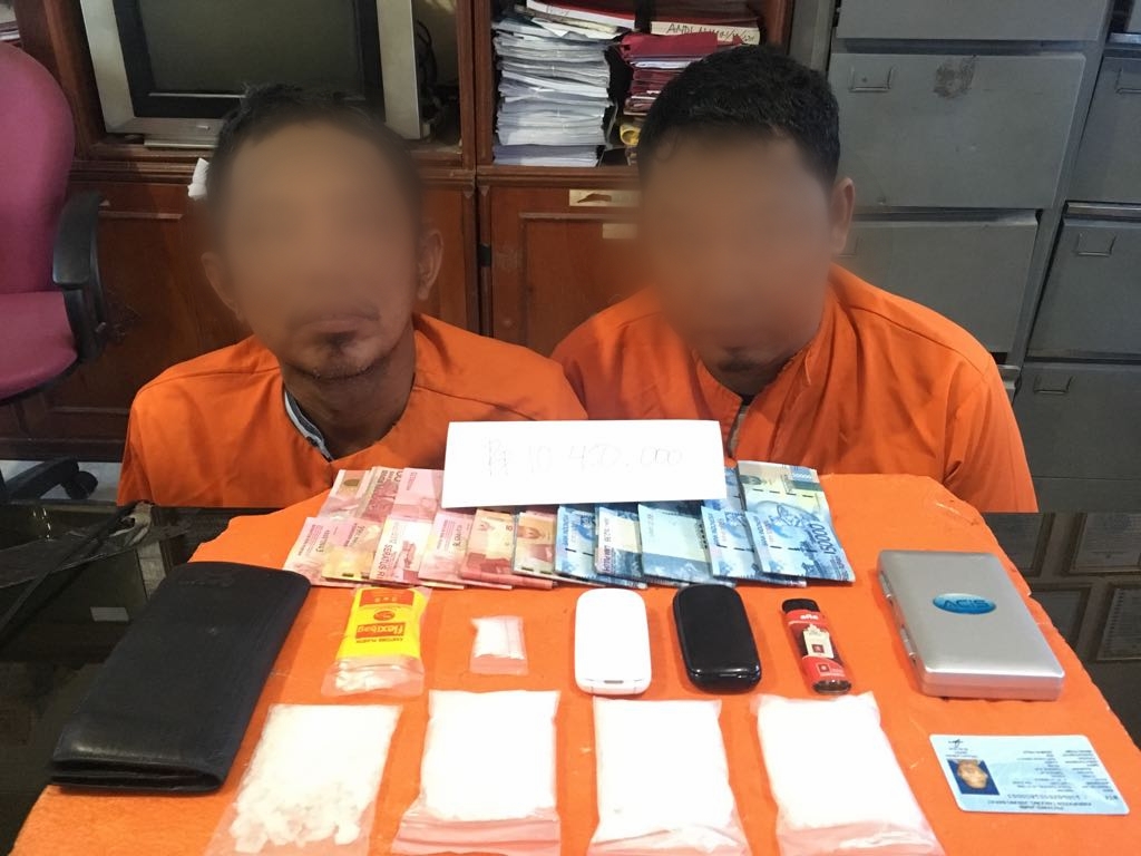Dua Warga Inhil Diringkus, 187 Gram Sabu-Sabu Jadi Bukti