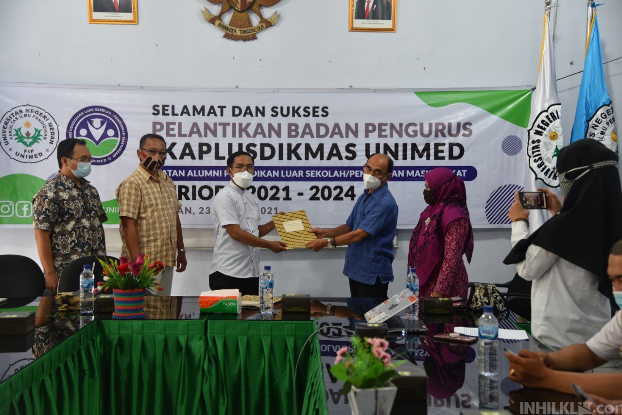 Eko Haryanto Dilantik Sebagai Ketum IKAPLUSDIKMAS FIP-UNIMED