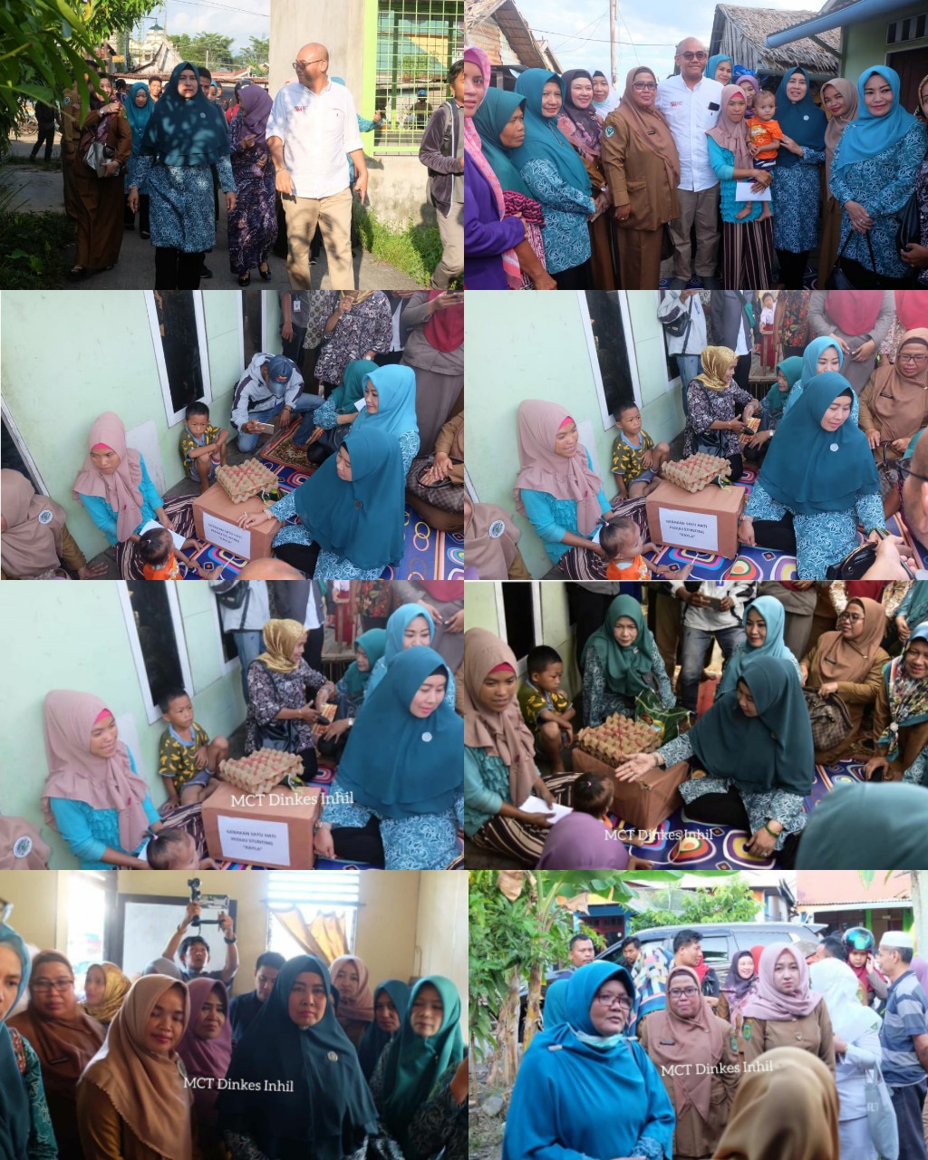 Dinkes dan TP PKK Inhil Beri Bantuan Beberapa Anak Gizi Buruk