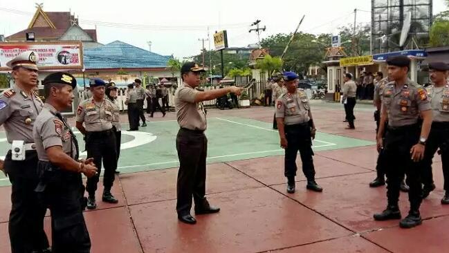 Hadapi Pilkada 2018, Polres Inhil Gelar Latihan dan Intensifkan Penggunaan HT