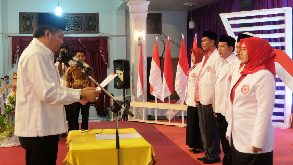 Bupati HM Wardan Lantik Pengurus PMI Inhil