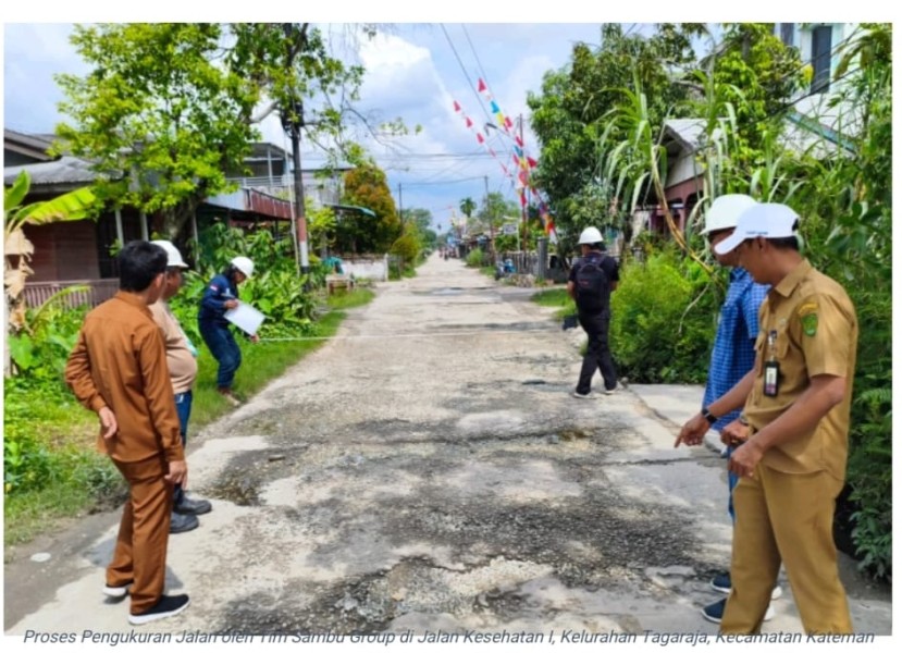 Sambu Group Realisasikan Program CSR untuk Infrastruktur Jalan di Kateman