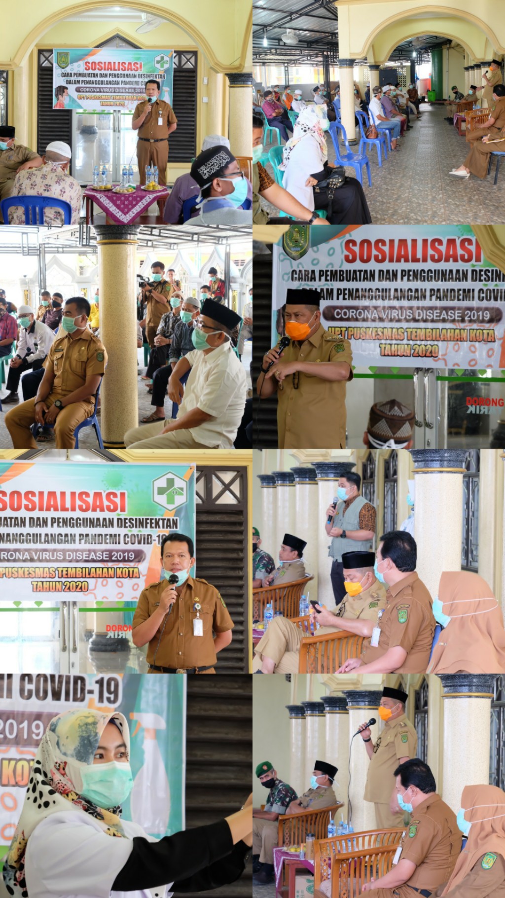 Dinkes Inhil Sosialisasikan Cara Membuat Disnfektan