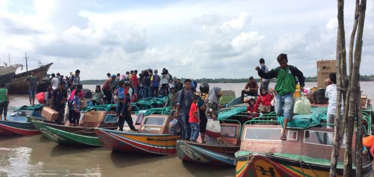 H-2 Lebaran, Pelabuhan Kuala Enok Tembilahan Masih Sepi