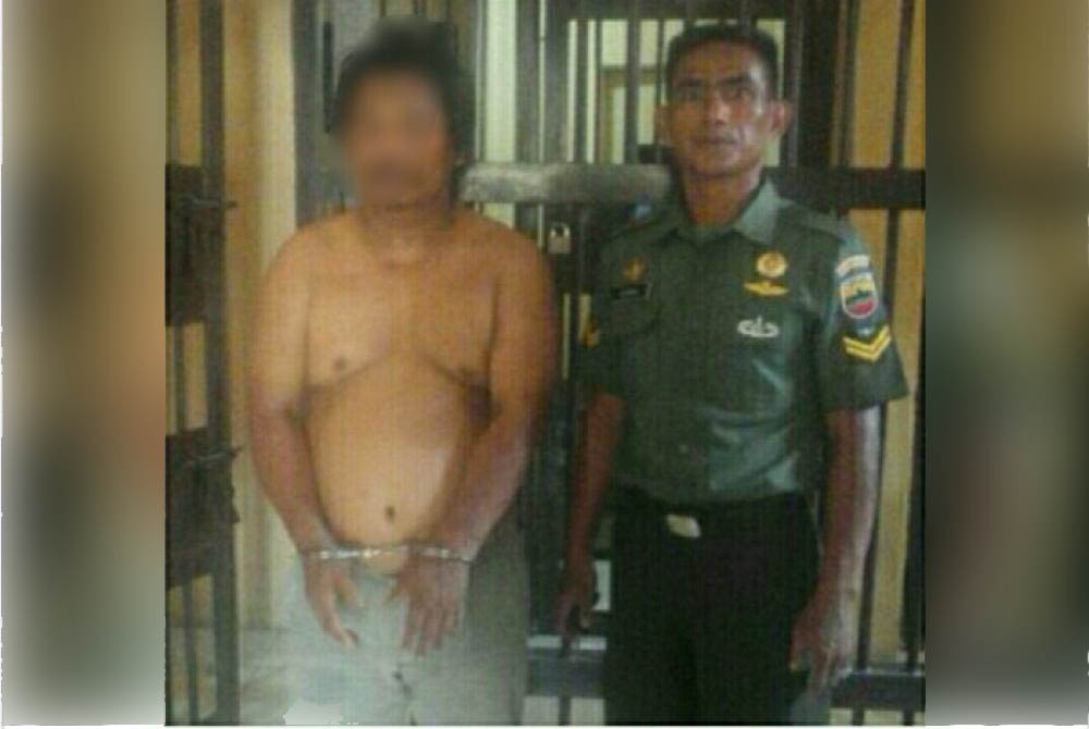 Pencuri Dirumah Kosong Berhasil Ditangkap Oleh Babinsa Koramil 03/Tempuling