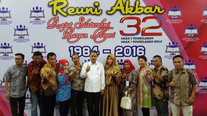 Sekdaprov Riau Bersama Bupati Inhil Hadiri Reuni Akbar SMAN 1 Tembilahan Hulu