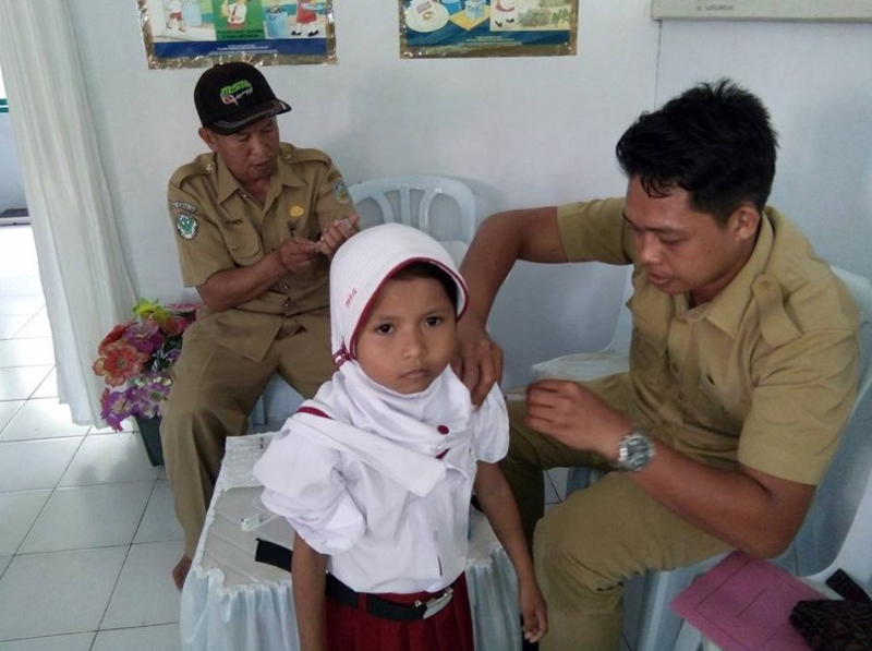 Aplikasikan Program Keluarga Sehat Indonesia, PKM Buki Periksa Kesehatan Pelajar 