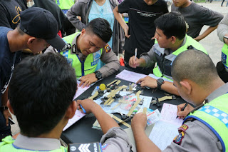 Perdana, Polres Inhil Gunakan Sistem E-Tilang