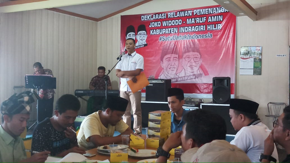 Gelar Deklarasi, Ini Alasan Relawan Inhil Tetap Pilih Jokowi di Pilpres 2019