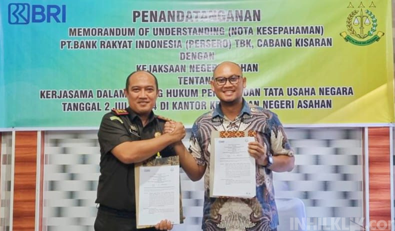 BRI Kisaran dan Kejari Asahan Tandatangani MoU Kerjasama Penanganan Permasalahan Hukum