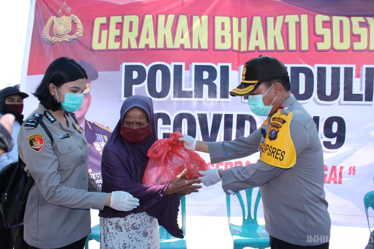 Polres Sergai Bagikan 1000 Paket Sembako kepada Masyarakat
