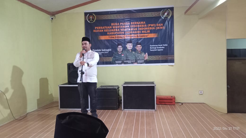 Bukber dan Santunan, Ketua PWI Inhil: Tebar Kebaikan dan Gelorakan Optimisme