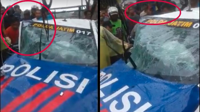 VIDEO: Warga Selamatkan Polisi yang Terjepit di Dalam Mobil Akibat Kecelakaan Beruntun