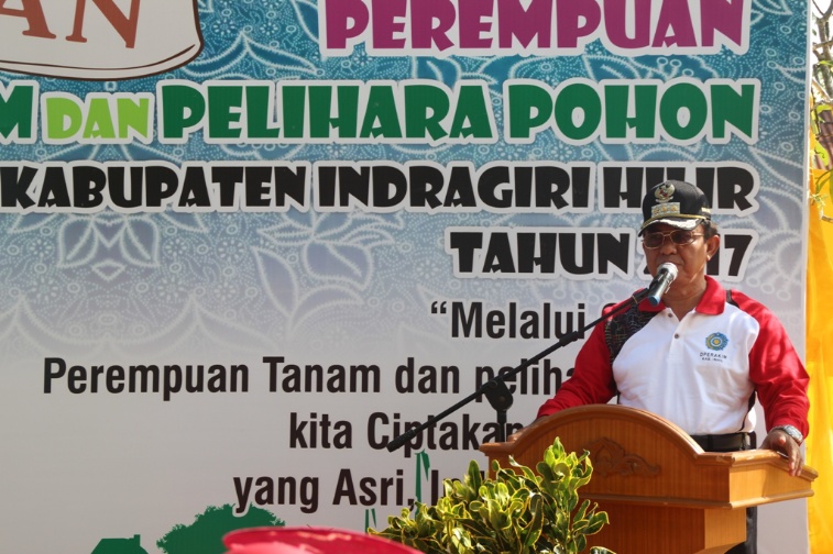 Bupati Inhil Buka Gerakan Tanam dan Pelihara Pohon Tahun 2017