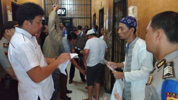 Polresta Pekanbaru Lakukan Penggeledahan Ruang Tahanan