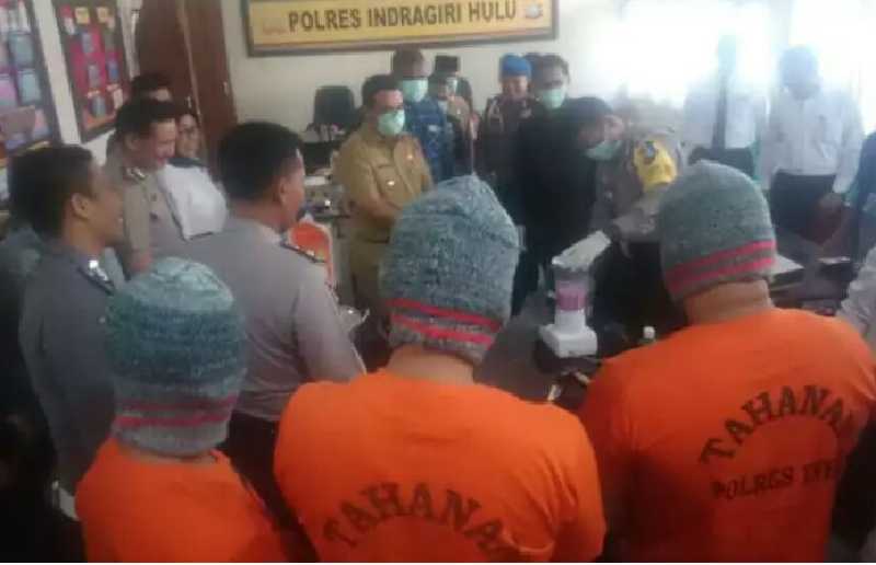 Sabu dan Ekstasi dari Tiga Tersangka Dimusnahkan di Inhu