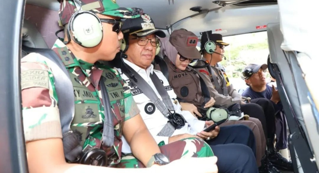 Cegah Karhutla di Inhil, Bupati HM Wardan Bersama Forkopimda Pantau Wilayah dari Udara