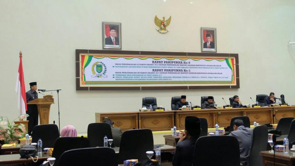 Sampaian Laporan Reses II, DPRD Inhil Gelar Rapat Paripurna ke-9