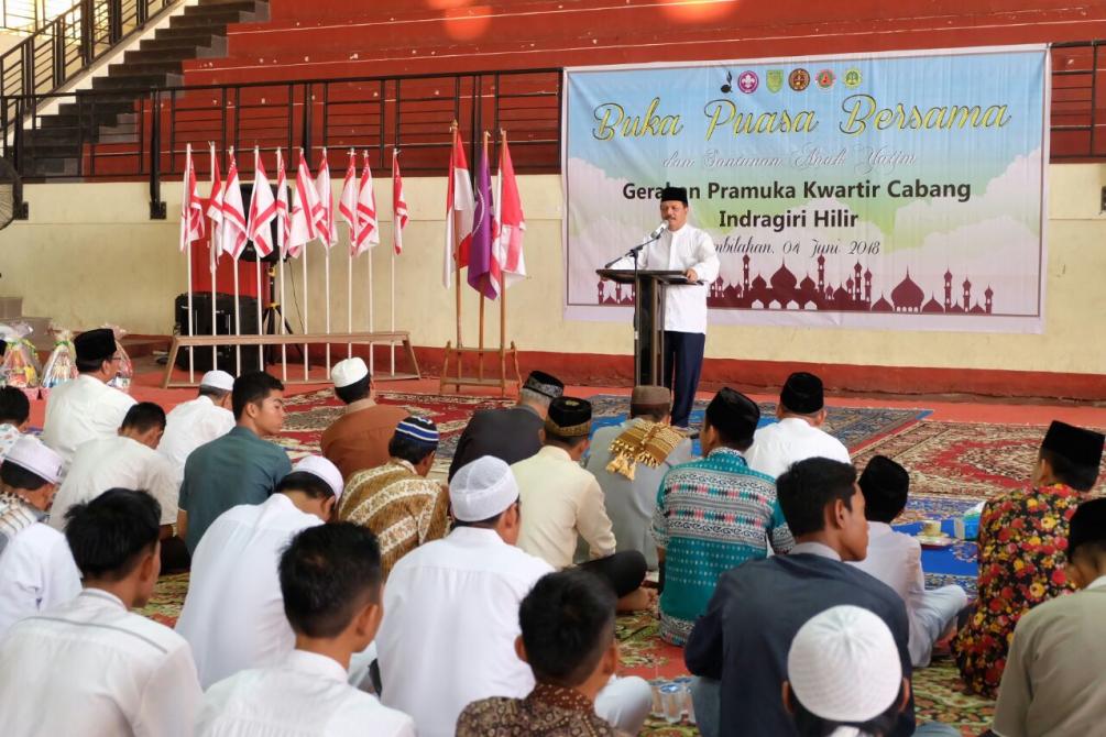 Sekda Inhil Buka Puasa Bersama Kwarcab Gerakan Pramuka