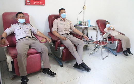 Rangka HUT ke-49 Korpri, ASN Polres Inhil Gelar Donor Darah