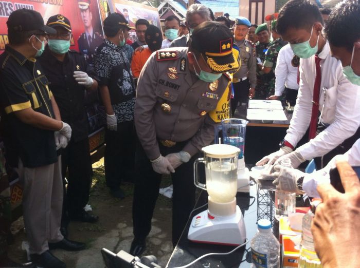 Polres Inhil Musnahkan Barang Perusak Bangsa