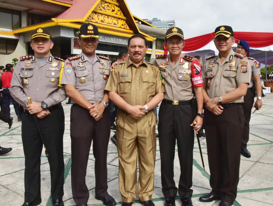 Sekda Inhil Ikuti Apel HUT Satpam Ke-33 Tingkat Provinsi Riau