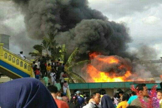 Dua Unit Rumah Ludes Terbakar di Kecamatan Kateman, Inhil