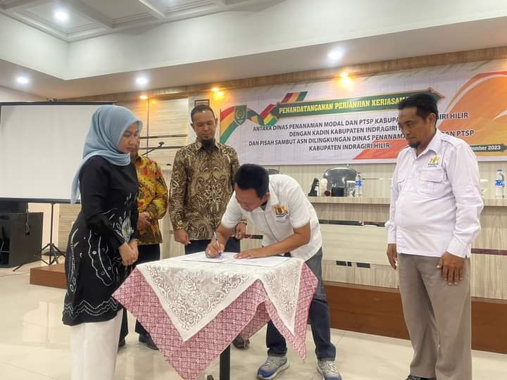 DPMPTSP Inhil MoU Bersama Kadin Inhil