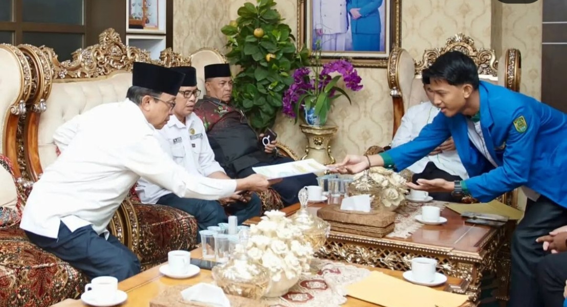 Bupati Sambut Kunjungan Silaturahmi PC PMII Inhil