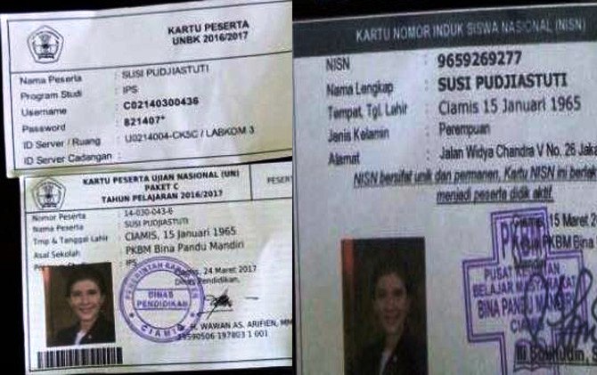 Menteri Susi Pudjiastuti Ternyata Juga Ikut Pelaksanaan Ujian Paket C
