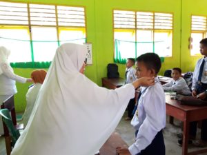 Puskesmas Sungai Salak Deteksi Dini Siswa yang Punya Masalah Kesehatan