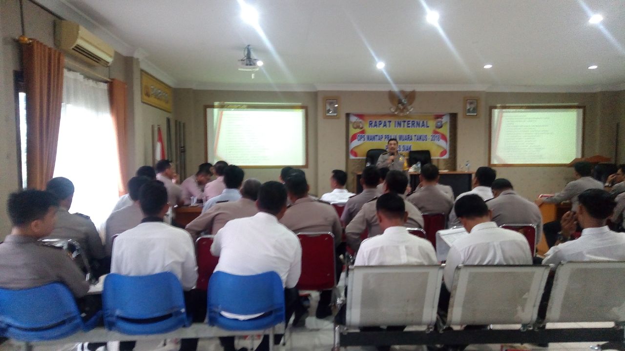 Tingkatkan Kinerja, Polres Siak Taja Rapat Ops Mantap Praja Muara Takus 2018