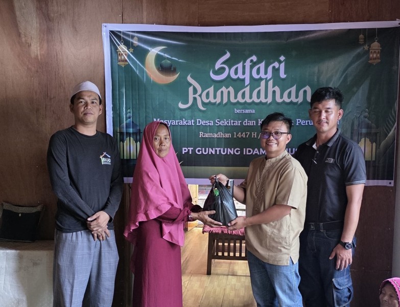 Safari Ramadhan PT Guntung Idamannusa Berbuka Puasa Bersama Anak Yatim dan Berbagi 180 Paket Sembako