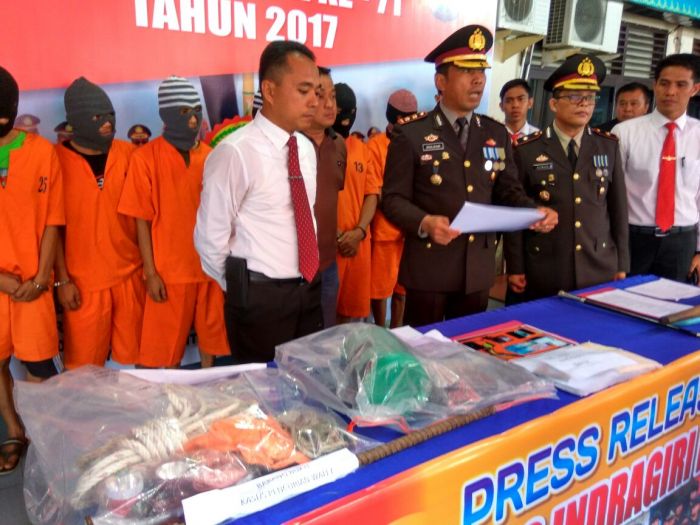Polres Inhil Rilis Kasus Menonjol Tahun 2017 Ini