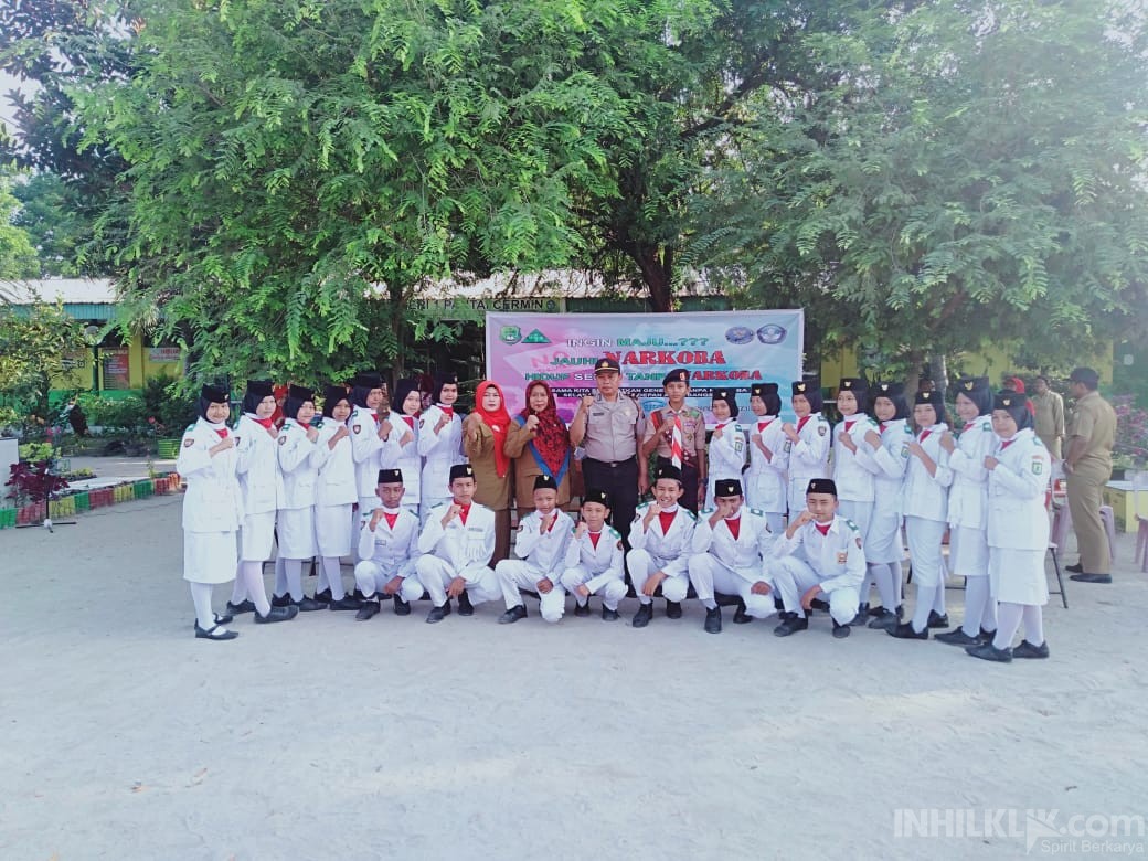 Polsek Pantai Cermin Goes to School Berikan Himbauan Upaya awal Cegah Wabah Virus Corona