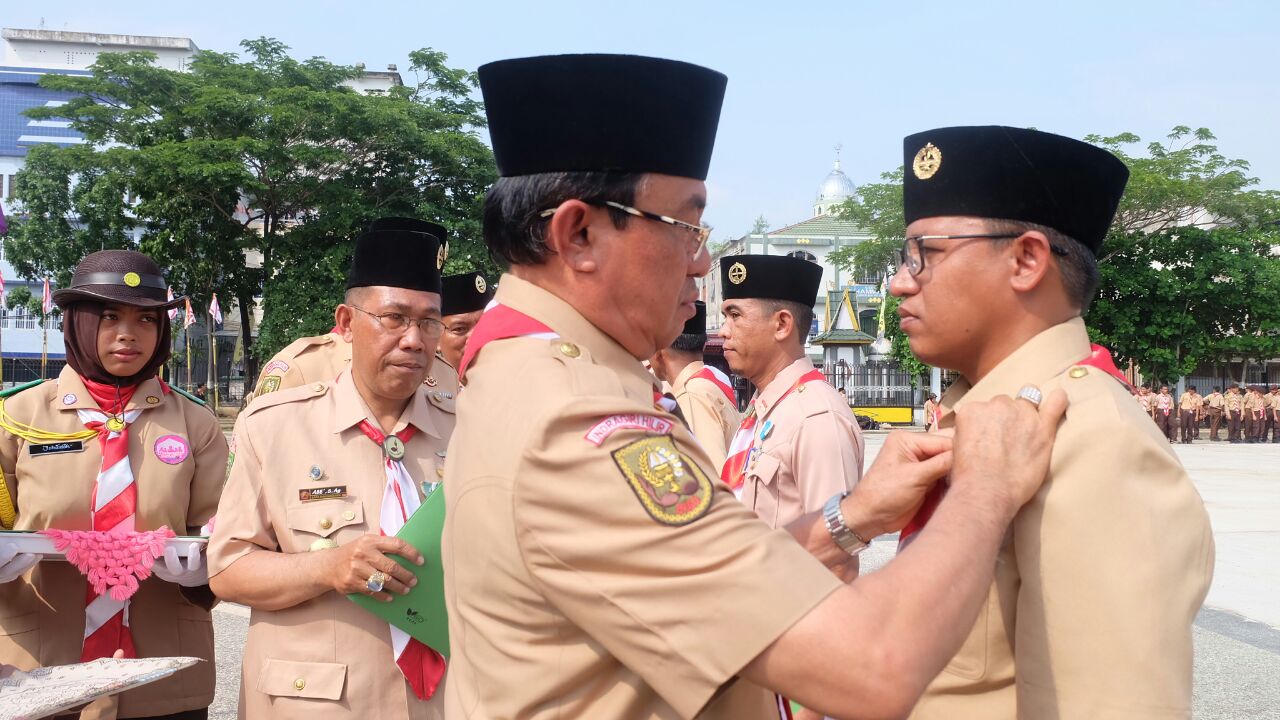 Bupati Inhil Pimpin Apel Peringatan HUT KE 56 Pramuka