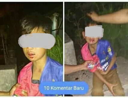 Belum Jelas Mencuri, Bocah ini Dipukuli Hingga Babak Belur