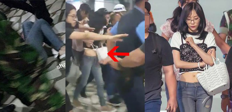 Video Taeyeon SNSD Terjatuh di Bandara Soetta Karena Payudaranya Diremas