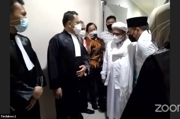 Hadiri Sidang Online, Habib Rizieq: Saya Dipaksa, Didorong dan Saya Tidak Ridho Dunia Akhirat