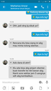 Anggota DPRD Riau Markarius Anwar Kaget Kontak BBM nya Dibajak OTK