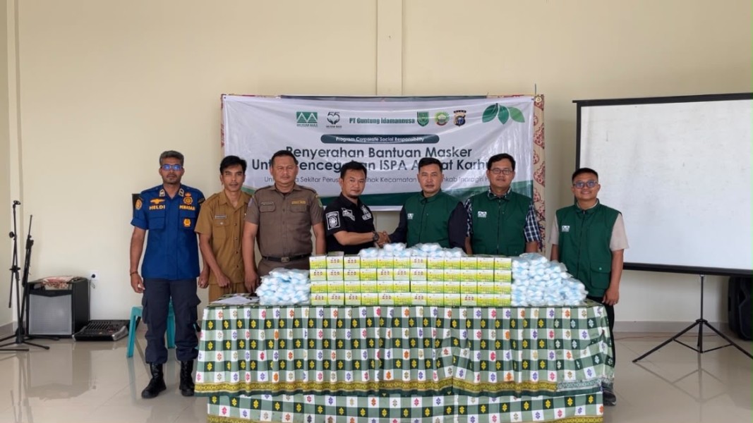 PT GIN Serahkan Sarana Damkar dan 280 Kotak Masker untuk Cegah ISPA di Tiga Kecamatan