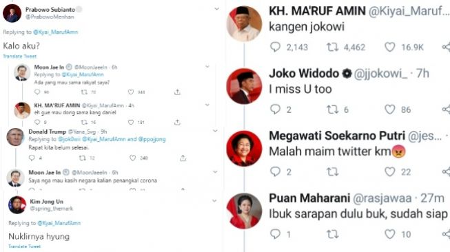 Viral Cuitan Kangen Jokowi, Akun Palsu Sejumlah Tokoh Berkomentar Lucu